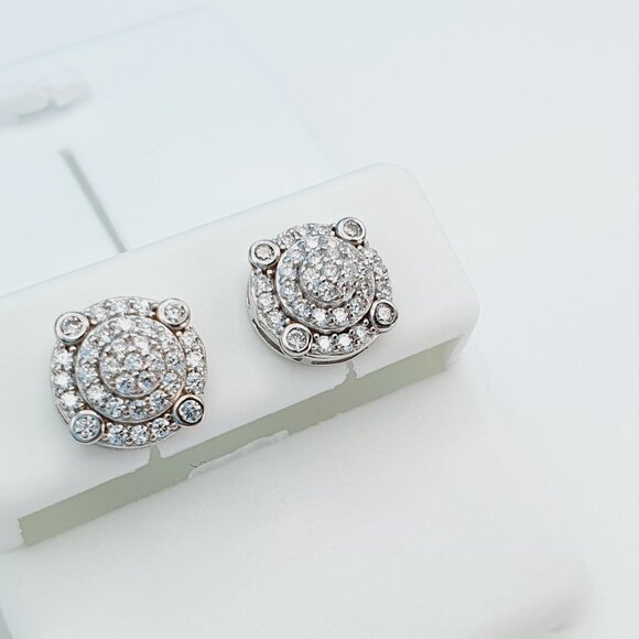 925 Sterling Silver Cubic Zirconia Earrings, U19254780 - Picture 3 of 11